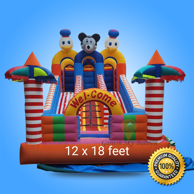 12x18 Feet Sliding and Jumping Bouncy, Kids Jhula