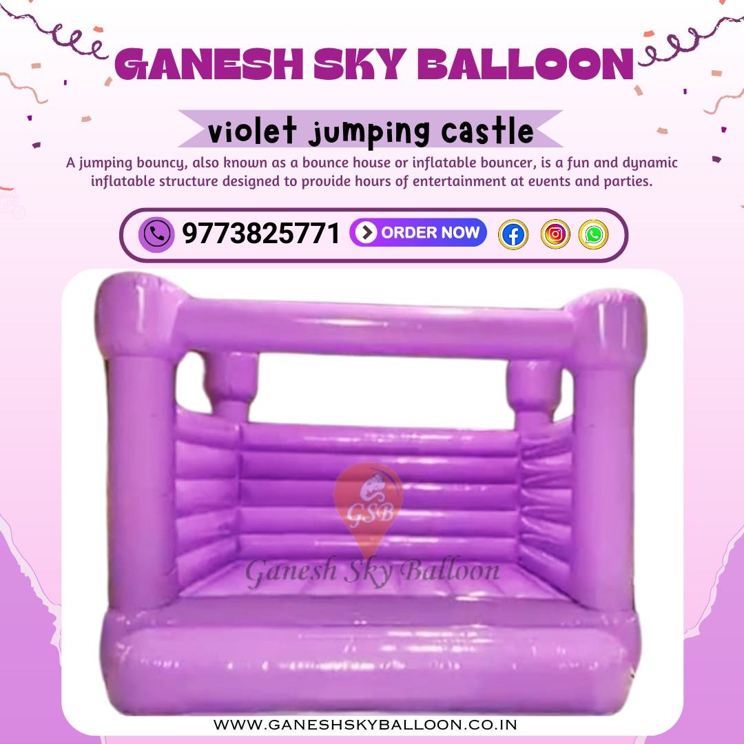 Adults violet bouncy castle
