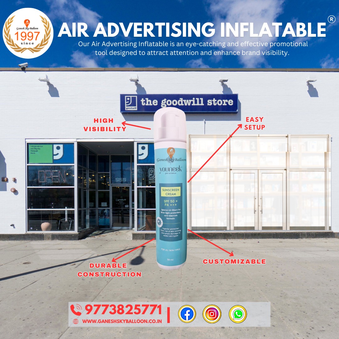 Inflatable advertising tool